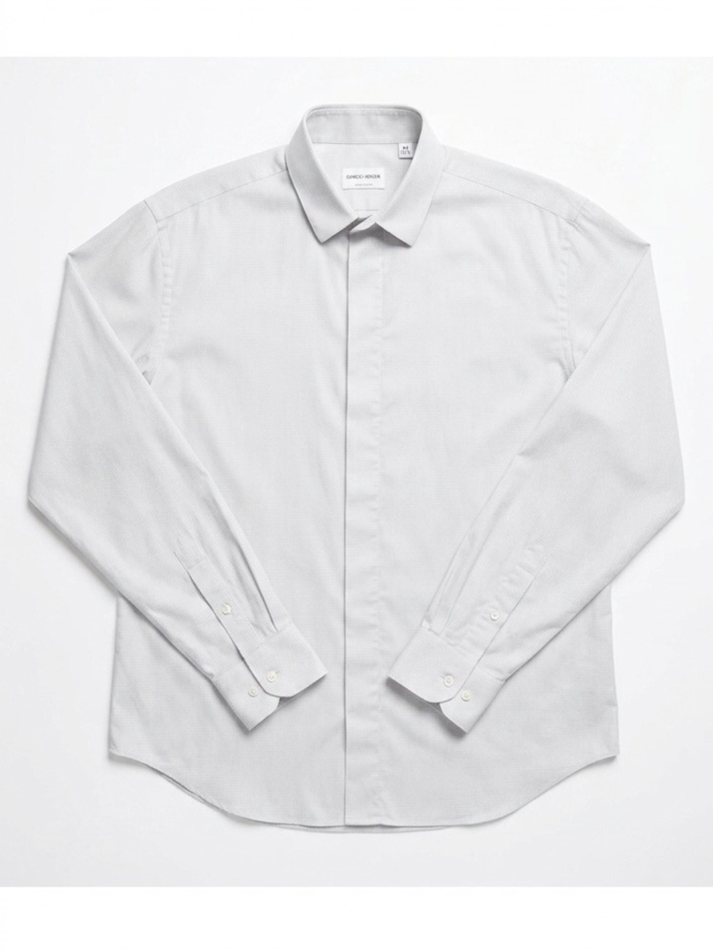Giorgio Armani Men's Luxury Light Gray Dress Shirt Size 44 / 17.5 Made in Italy